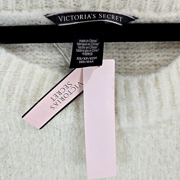 Victoria's Secret Fuzzy Cropped Cream Color Sweater Women's Size X Small 165/84A - Picture 12 of 12